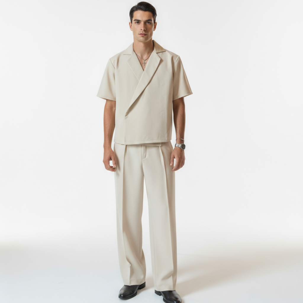 Beige Set (Short Sleeves)