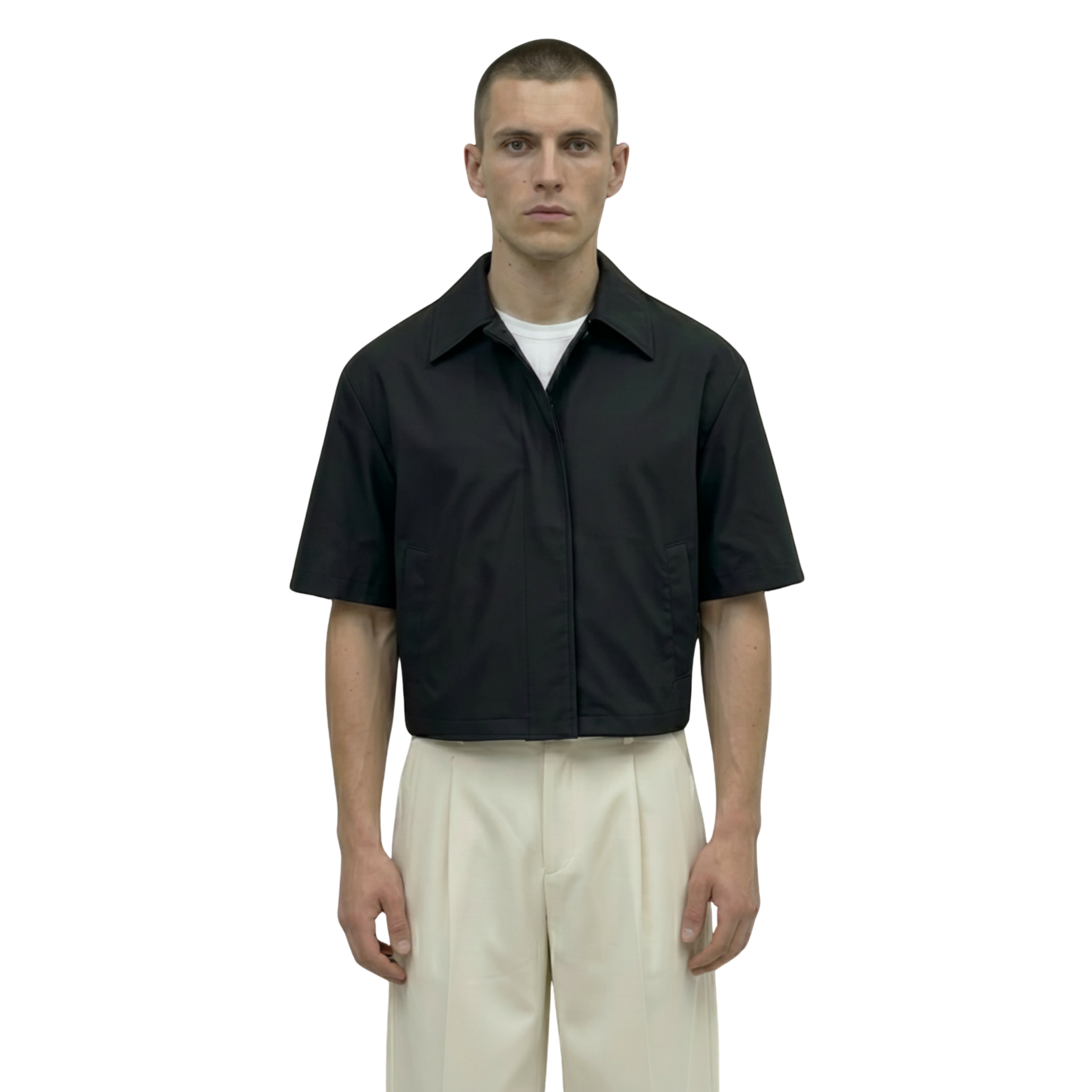 Collar Shirt in Black