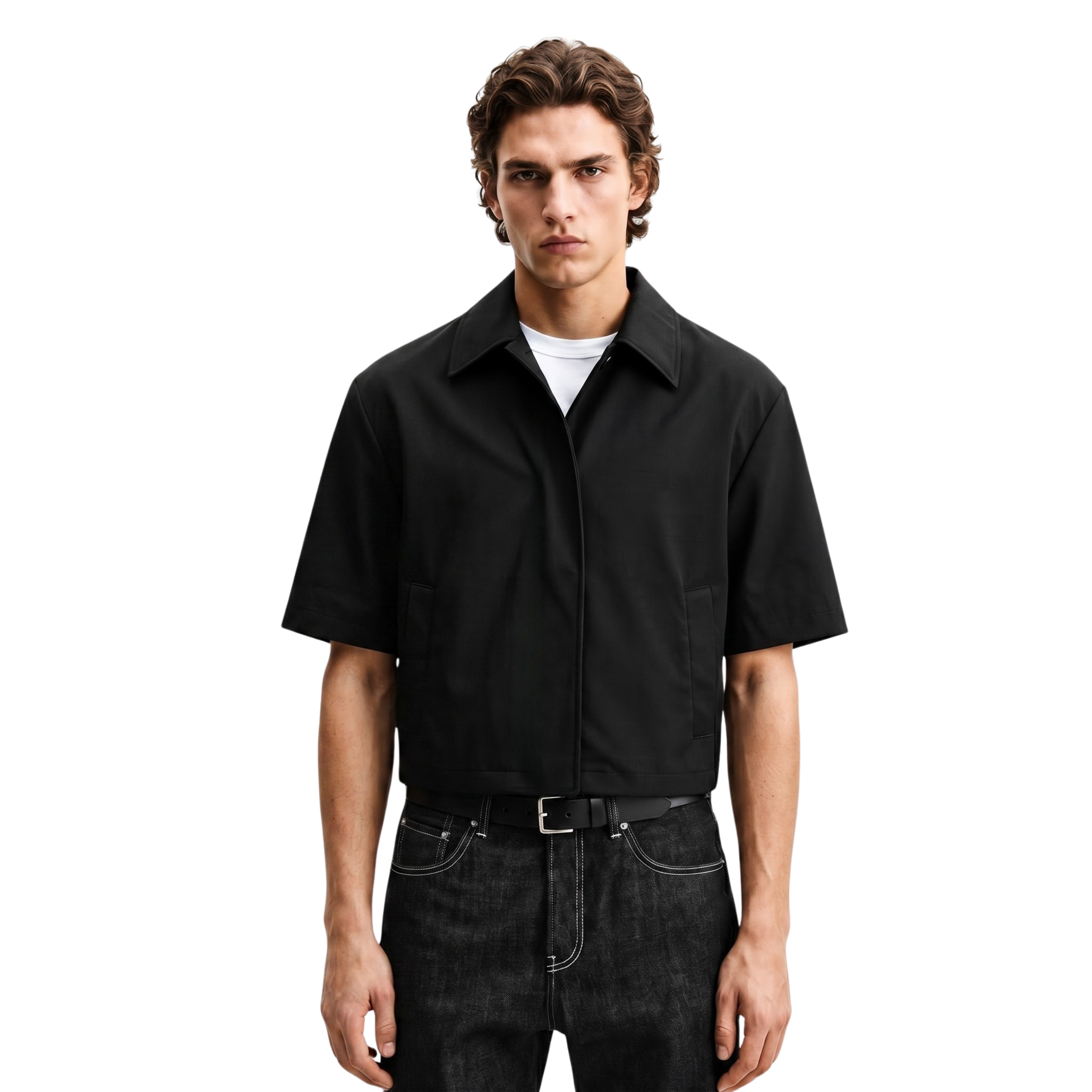 Collar Shirt in Black