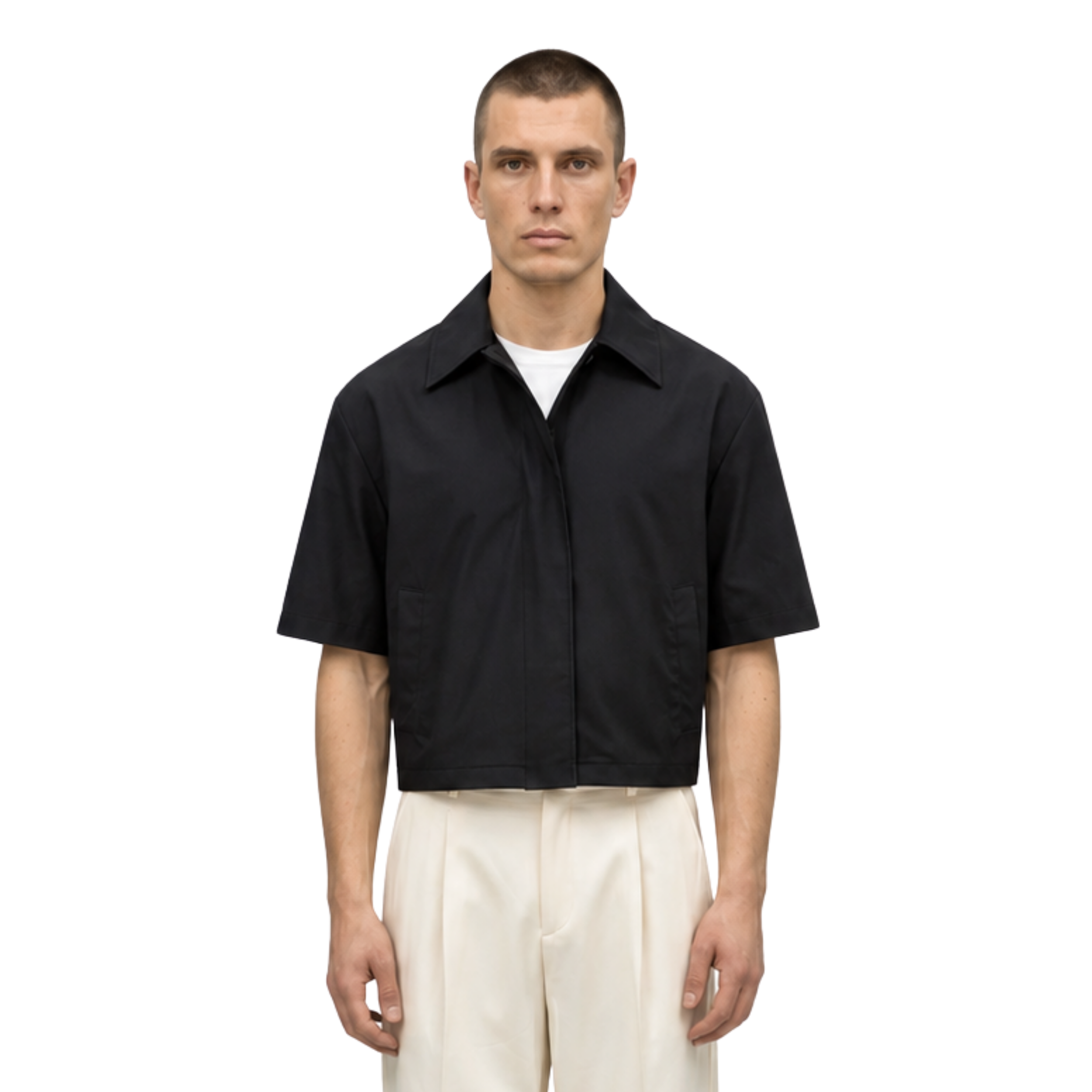 Collar Shirt in Black