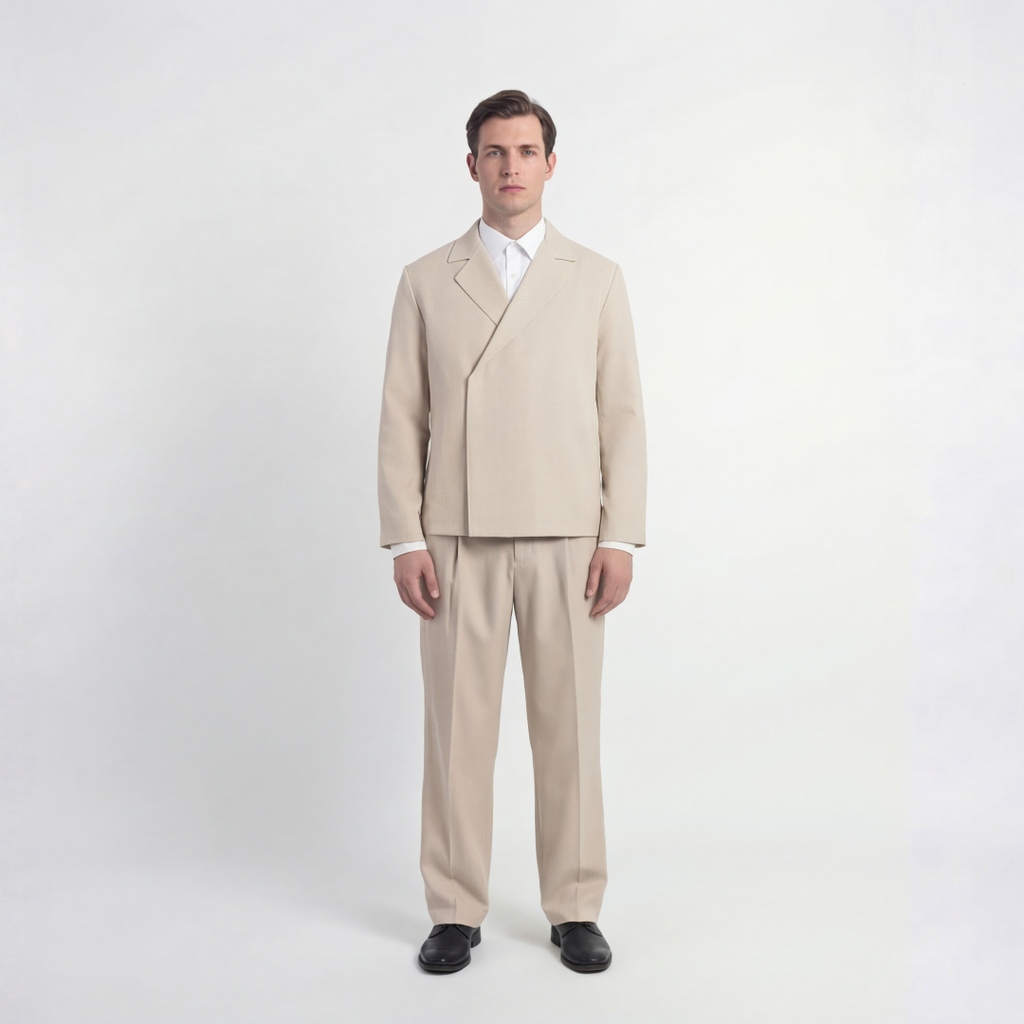 Long Sleeves Set - Beige