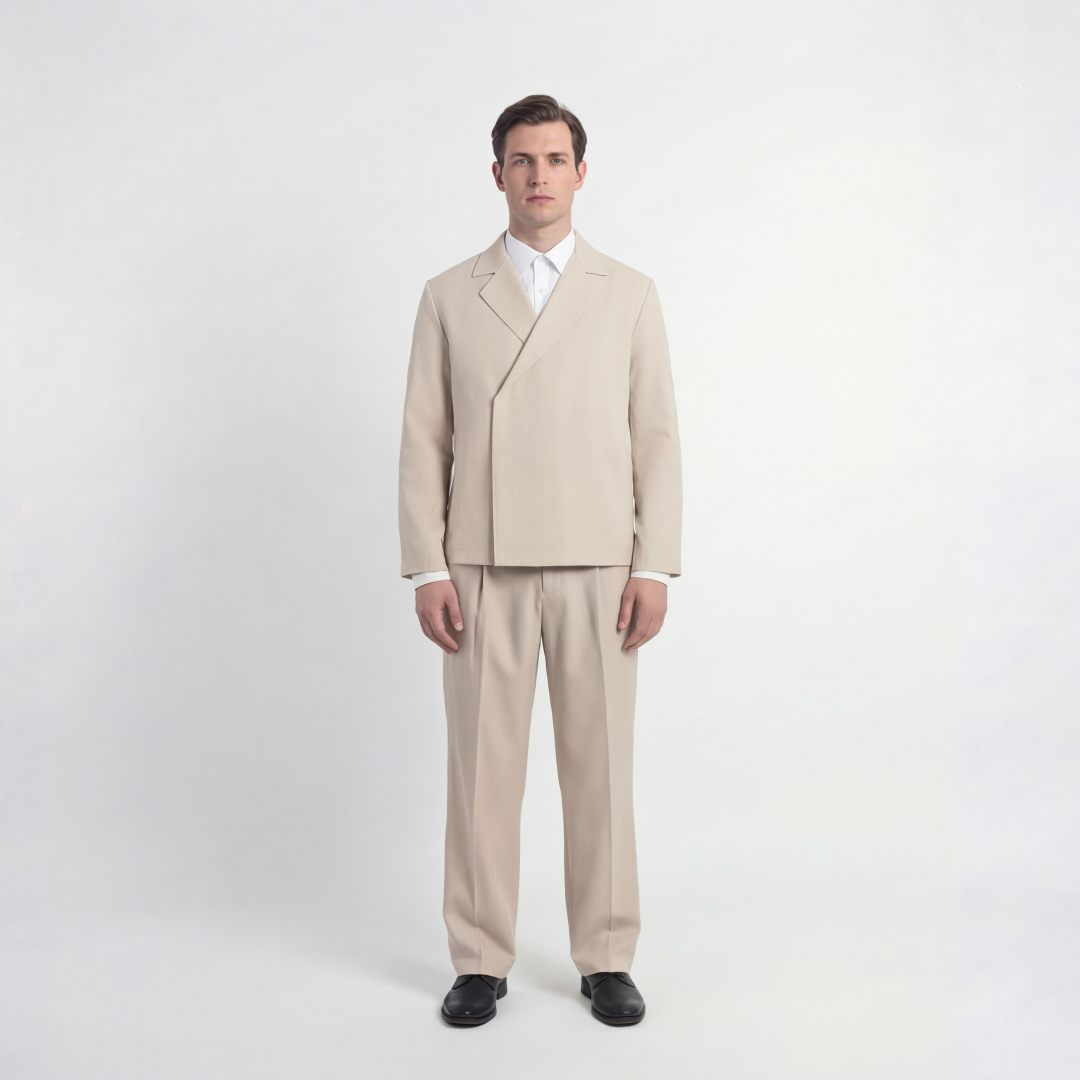 Long Sleeves Set - Beige