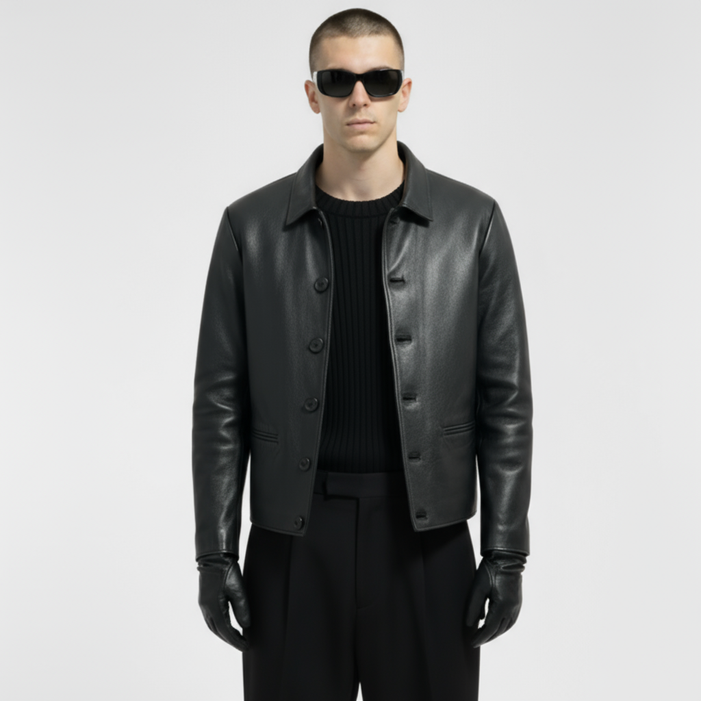 Boxy Leather Jacket (Unisex)