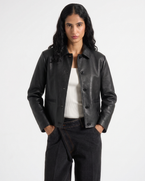 Boxy Leather Jacket (Unisex)