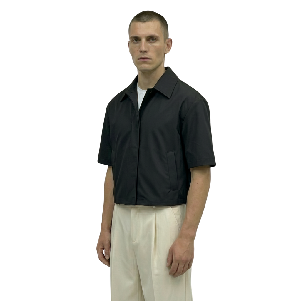 Collar Shirt in Black