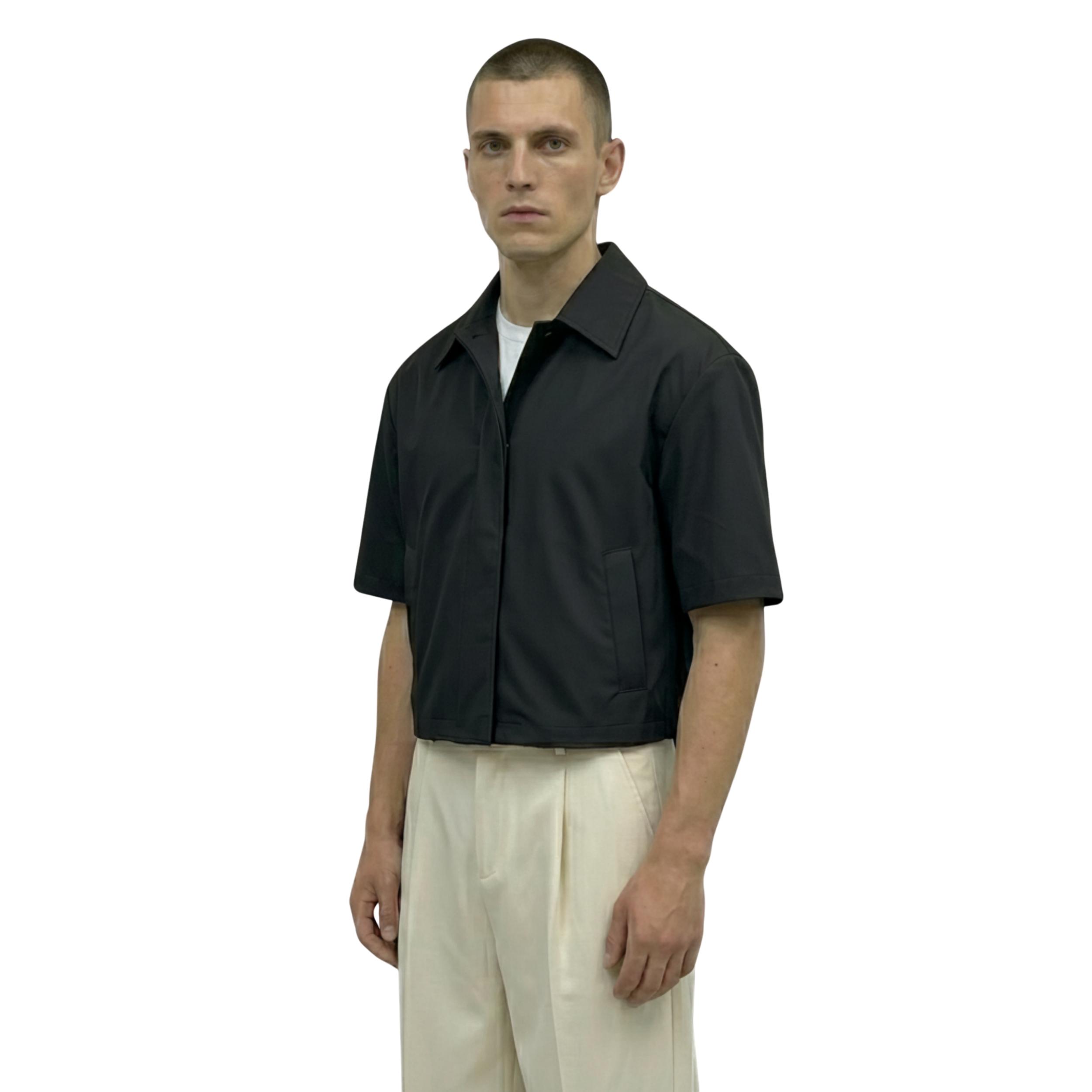 Collar Shirt in Black