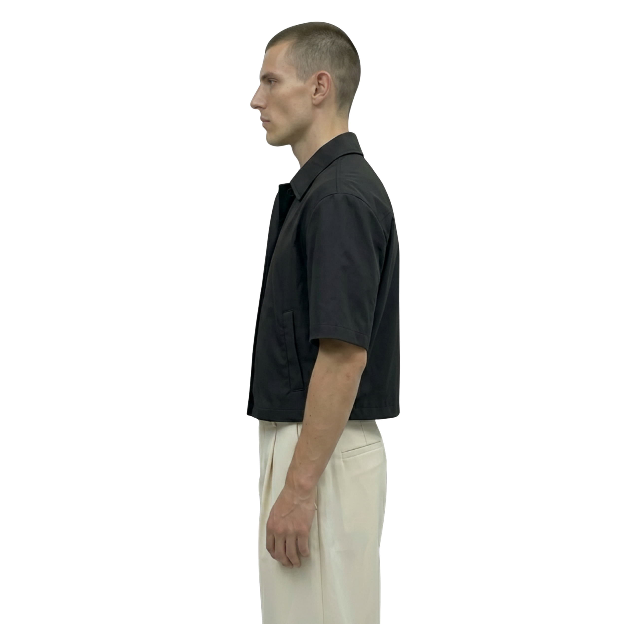 Collar Shirt in Black