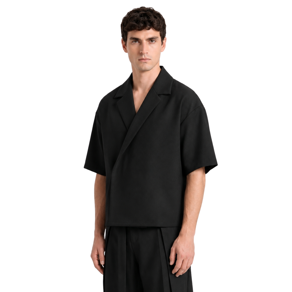 Boxy Double Breasted Set in Black