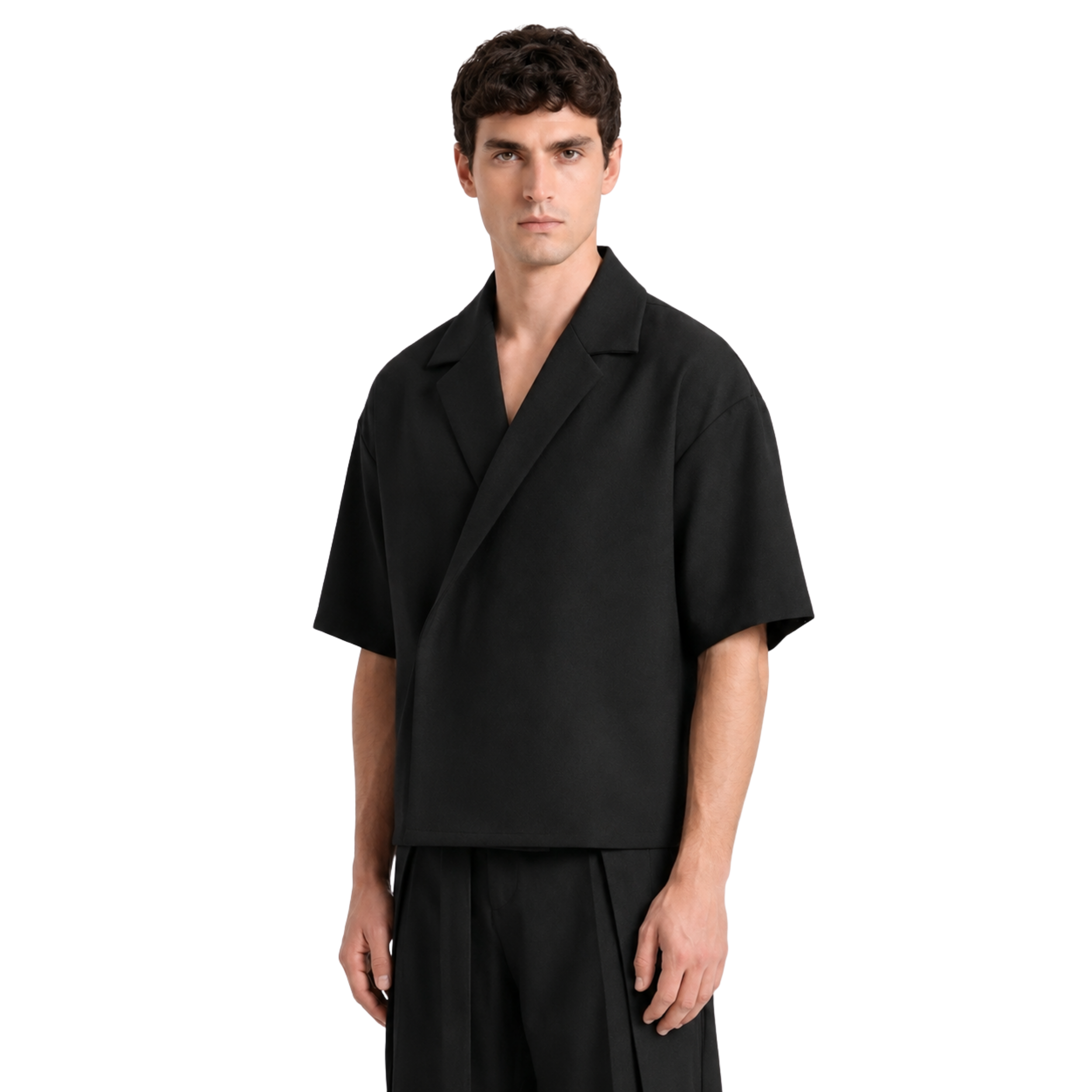 Boxy Double Breasted Set in Black