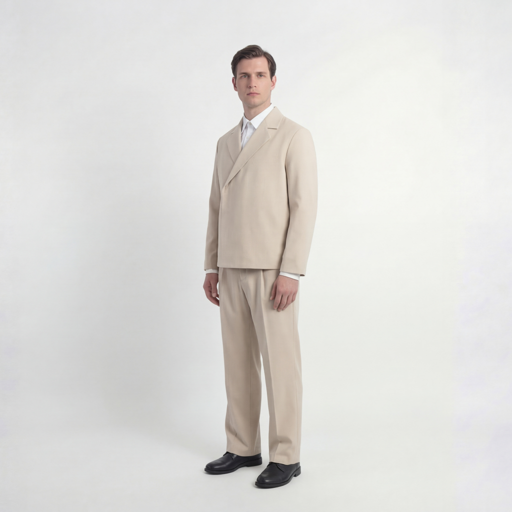 Long Sleeves Set - Beige