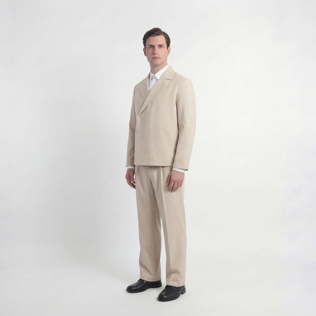 Long Sleeves Set - Beige