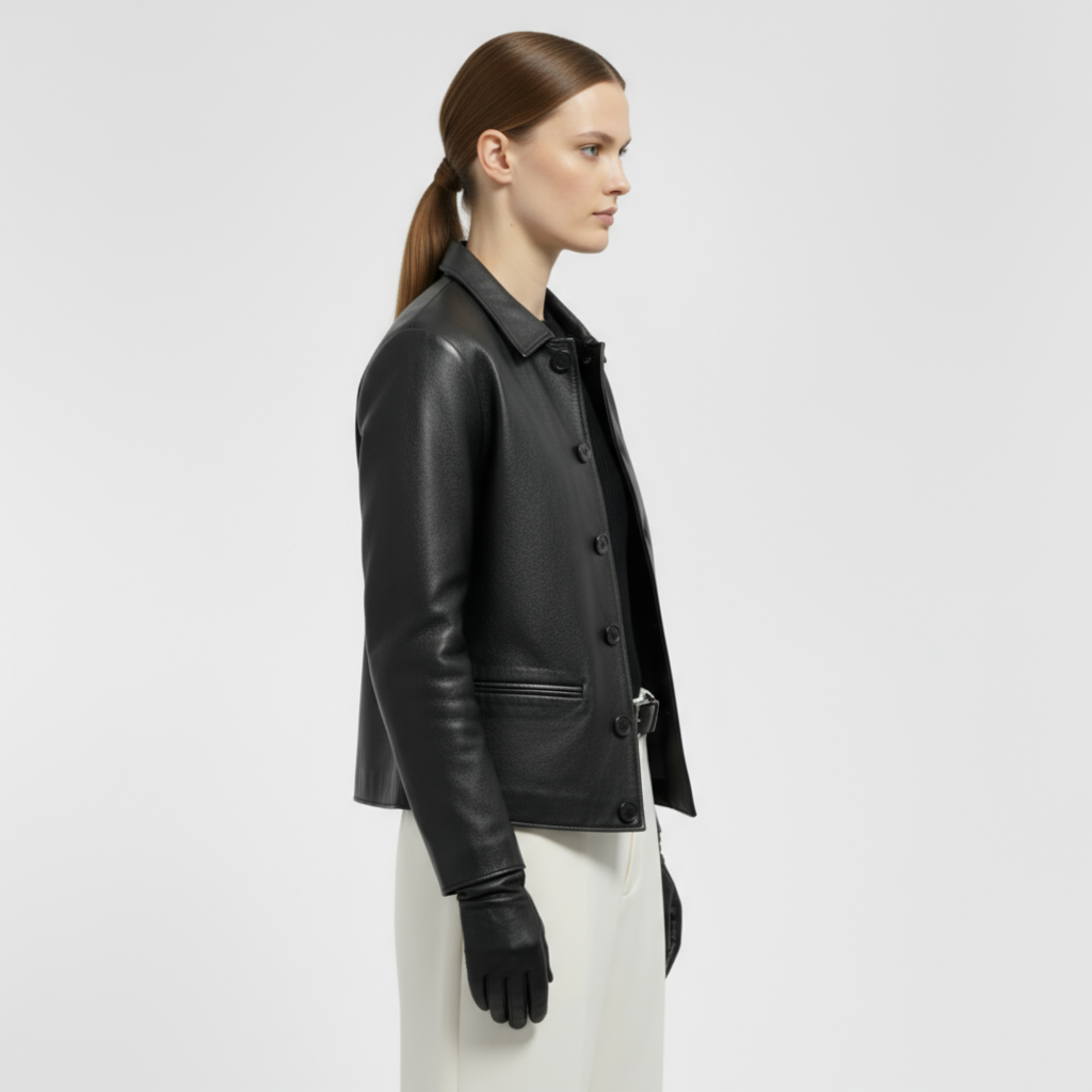 Boxy Leather Jacket