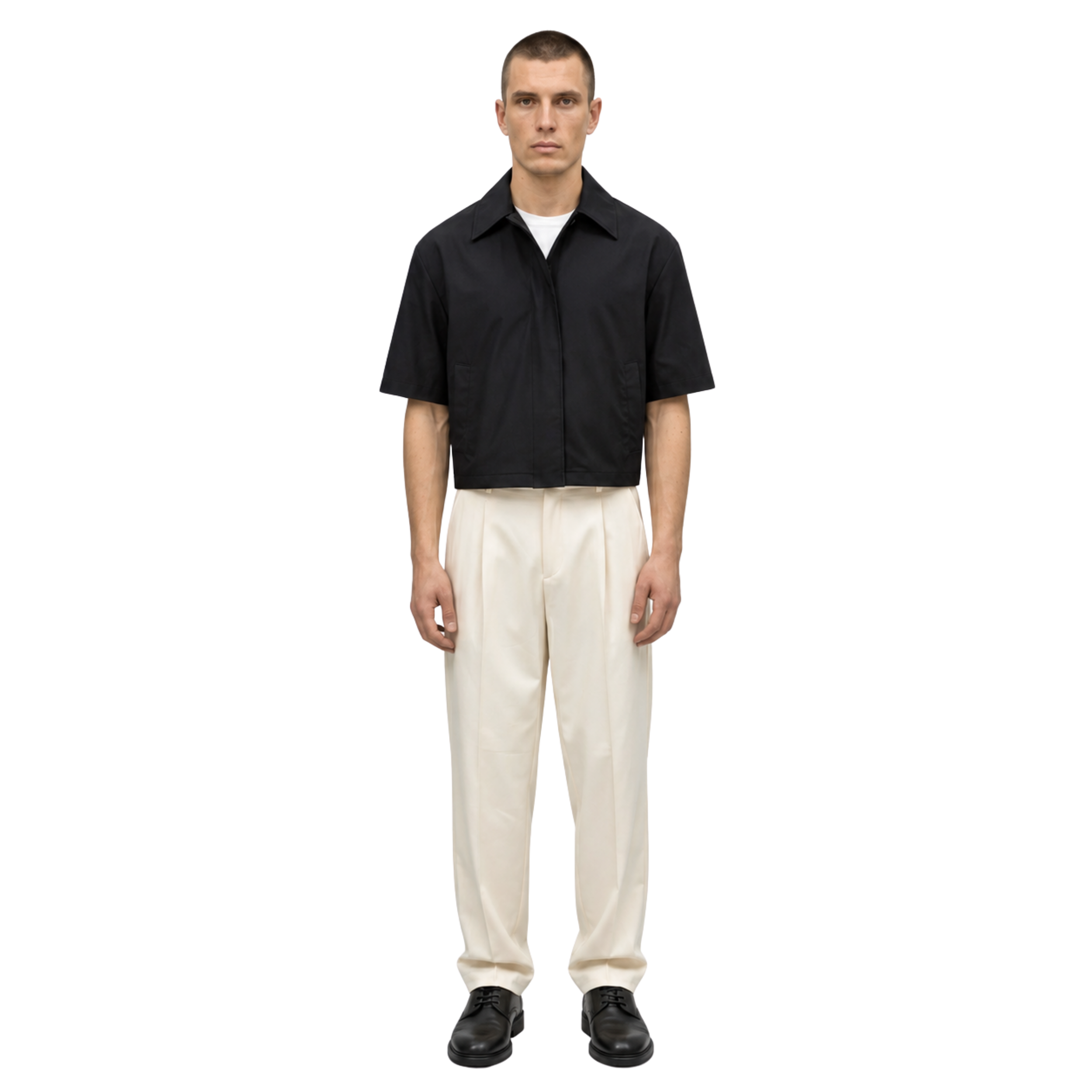 Collar Shirt in Black
