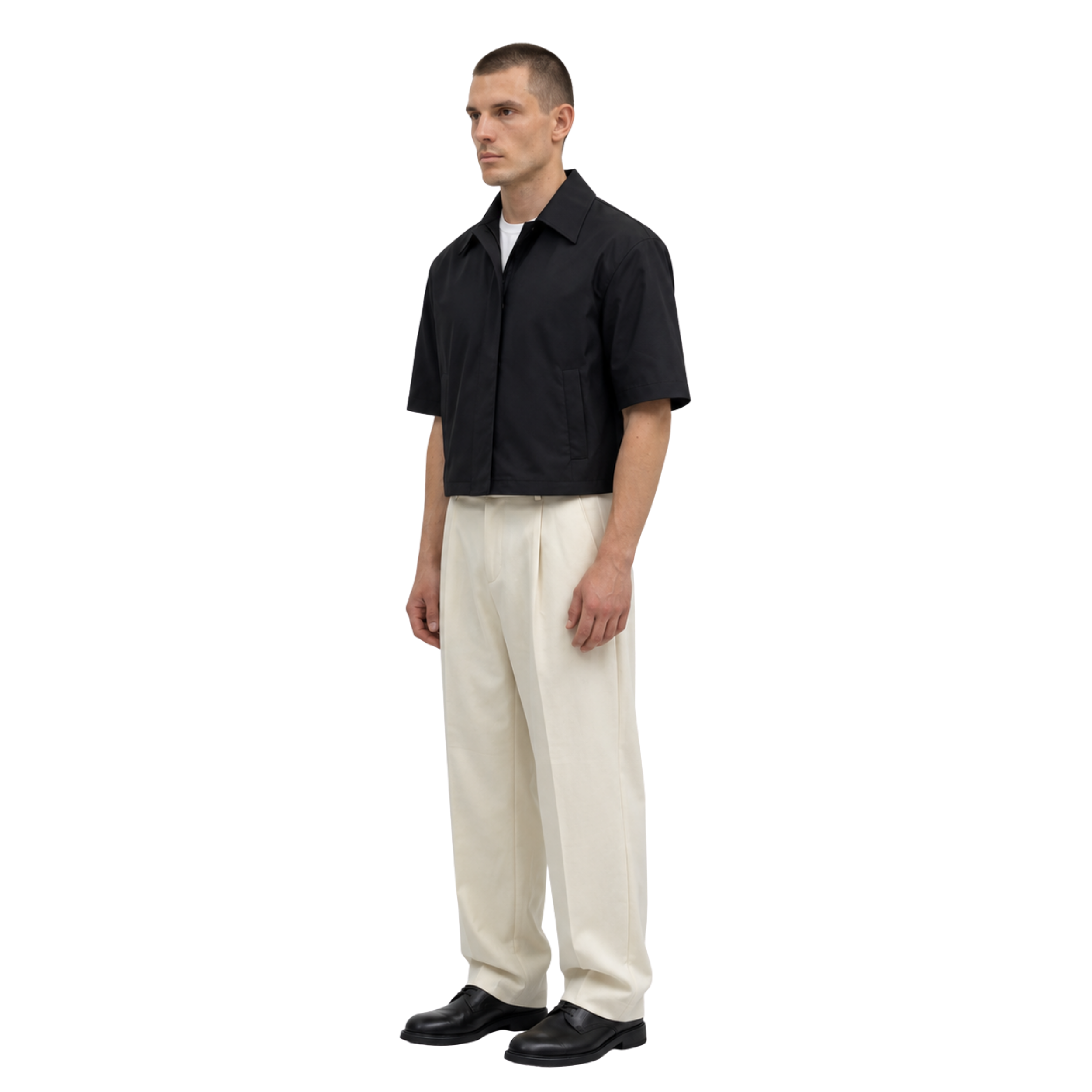 Collar Shirt in Black