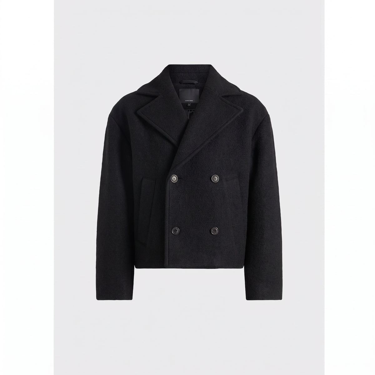 Wool Boxy jacket in black (Unisex)