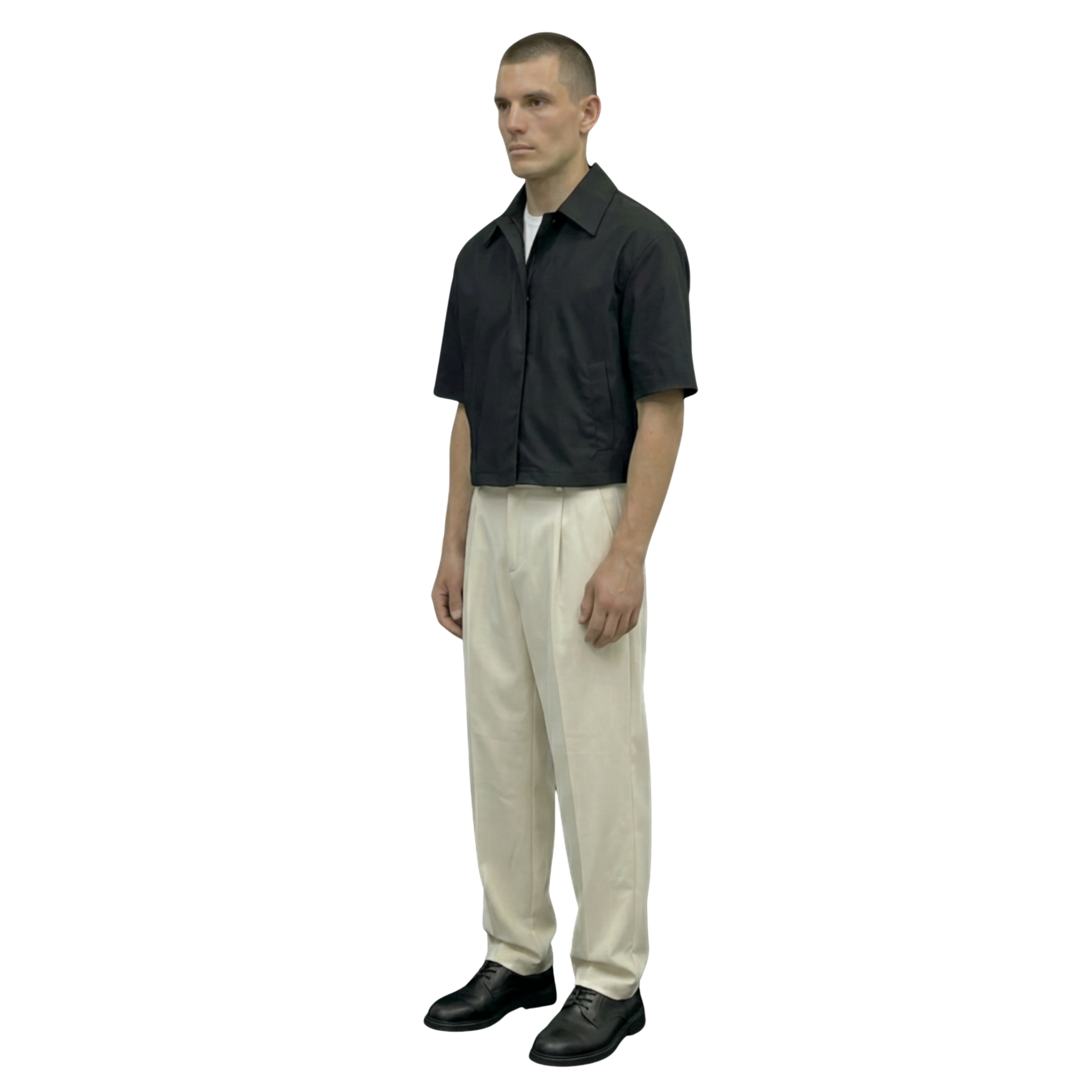 Collar Shirt in Black