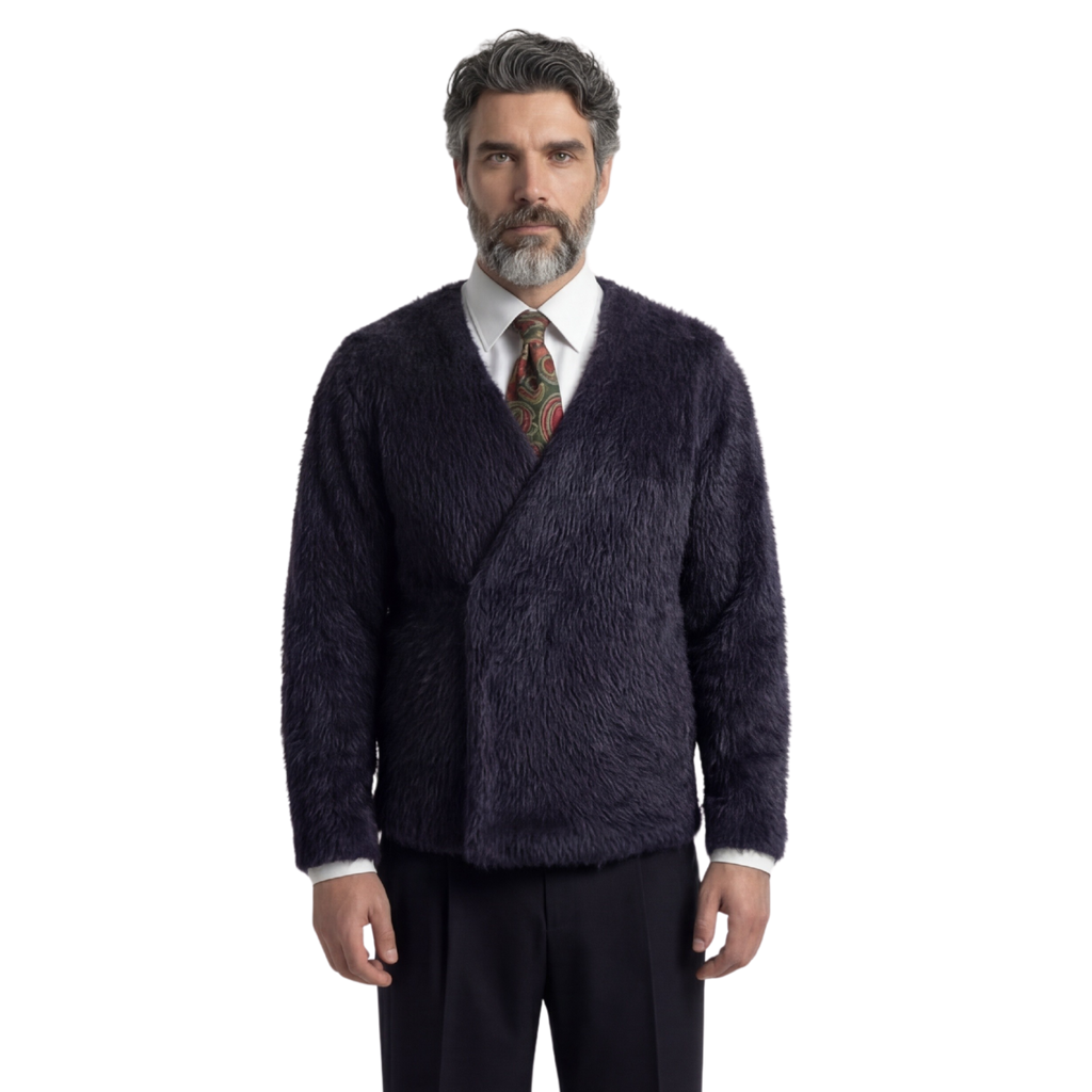 Unisex Wool Wrap Jacket — Black