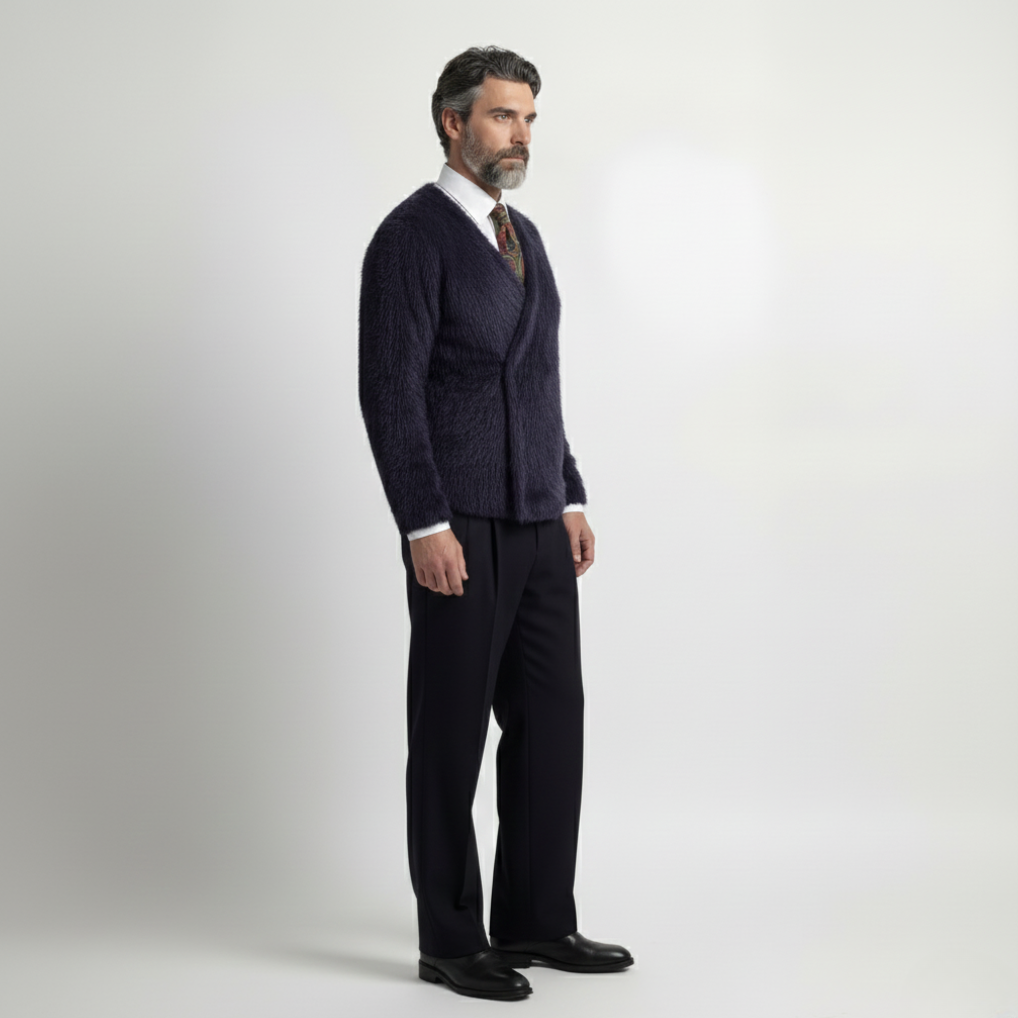 Unisex Wool Wrap Jacket — Black