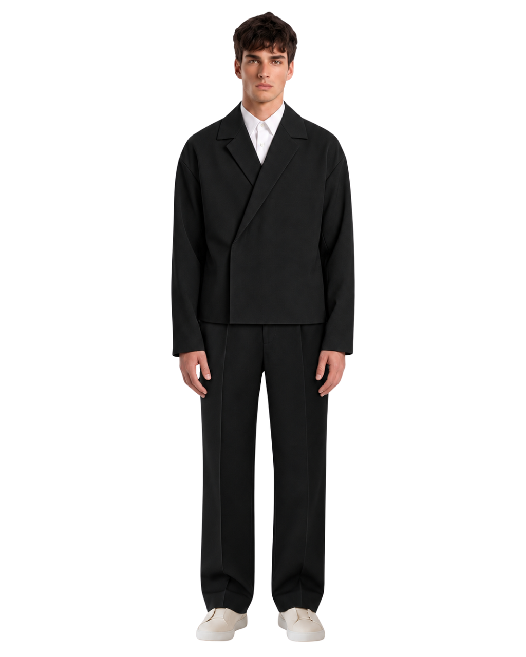 Boxy Long Sleeves Double Breasted Suit
