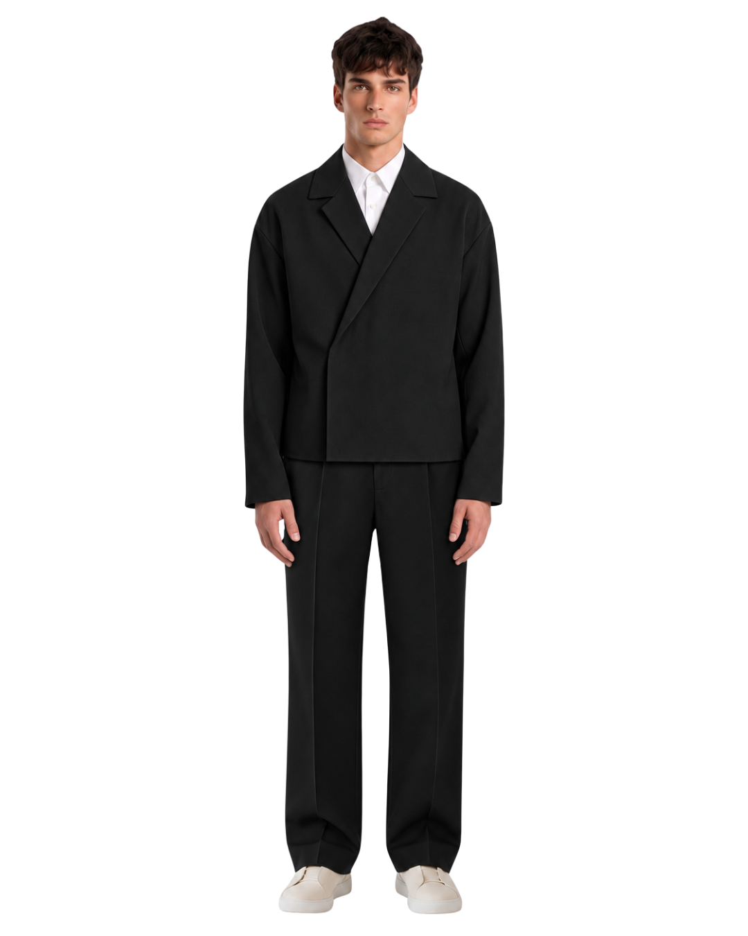 Boxy Long Sleeves Double Breasted Suit
