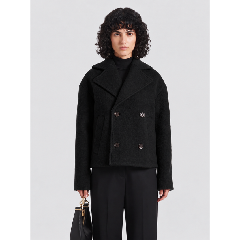 Wool Boxy jacket in olive (Unisex) – ALBER