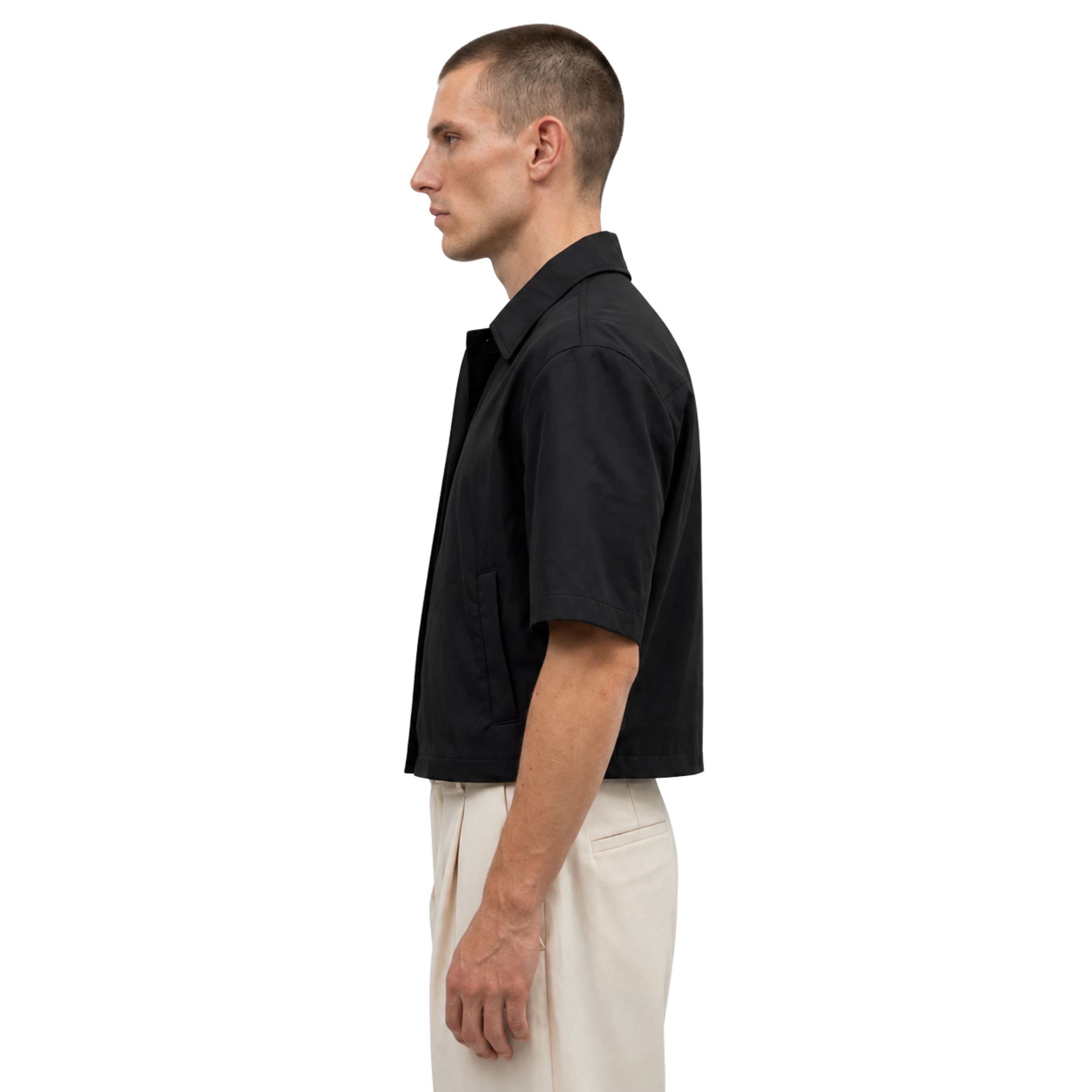 Collar Shirt in Black